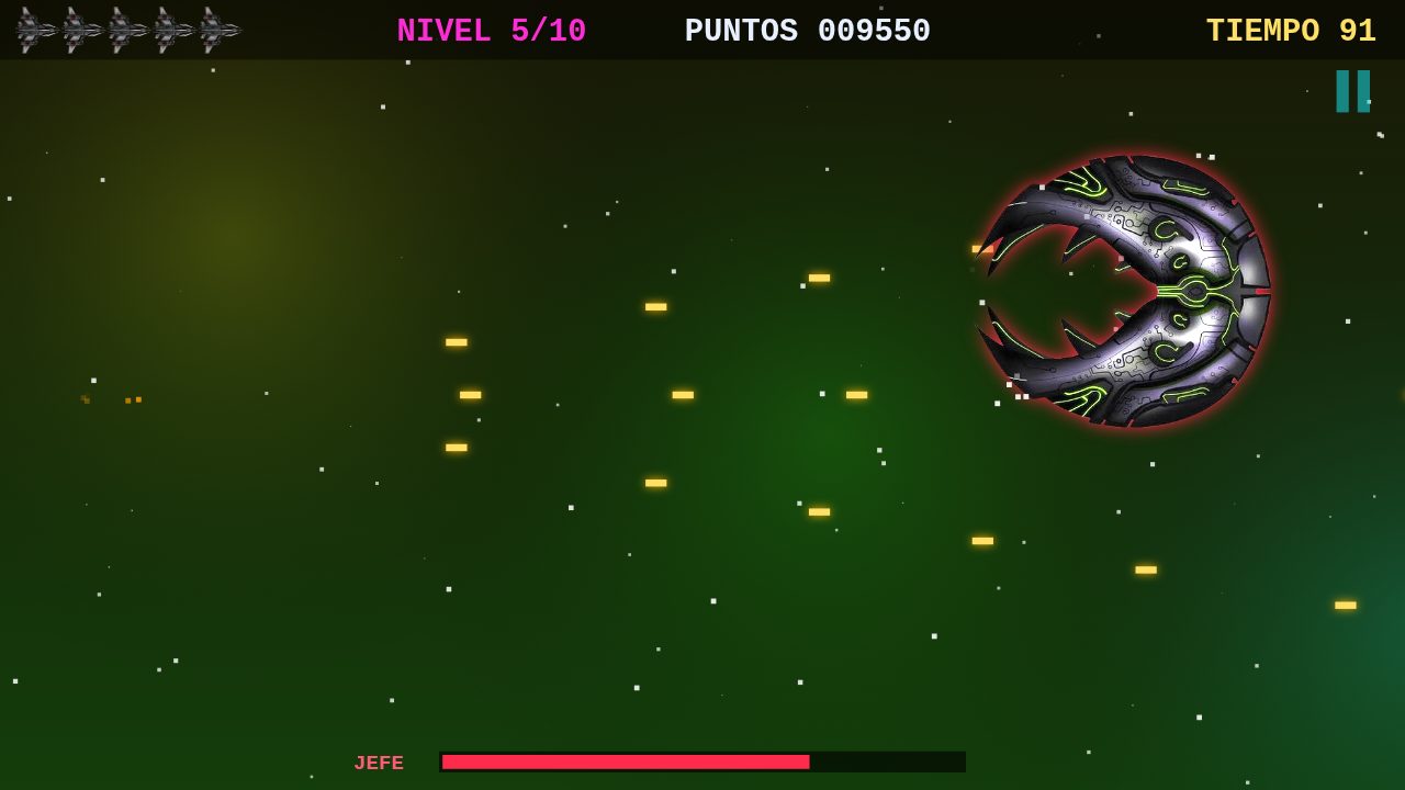 Combate contra un jefe en Star Defender 1984